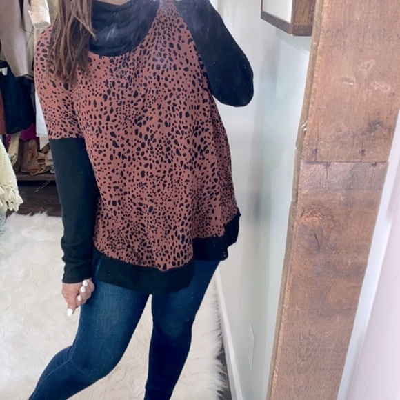 HONEYME knit sweater leopard print size medium new with tags - Picture 2 of 6